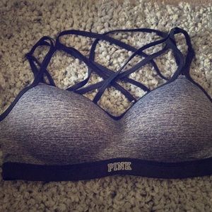 Pink sports bra